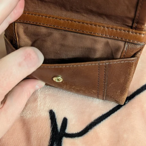 Brown Leather Wallet FOSSIL VINTAGE GUC - Picture 8 of 10